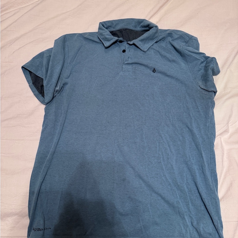 Blue volcom Men's Polo Shirt